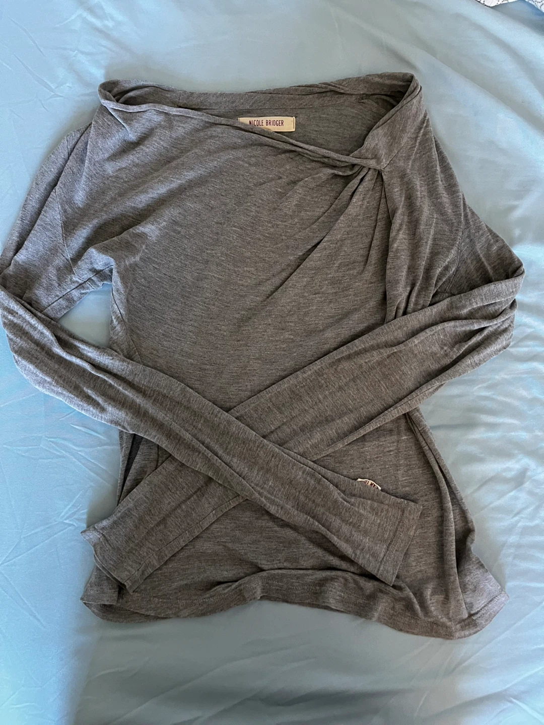 Grey off the shoulder top