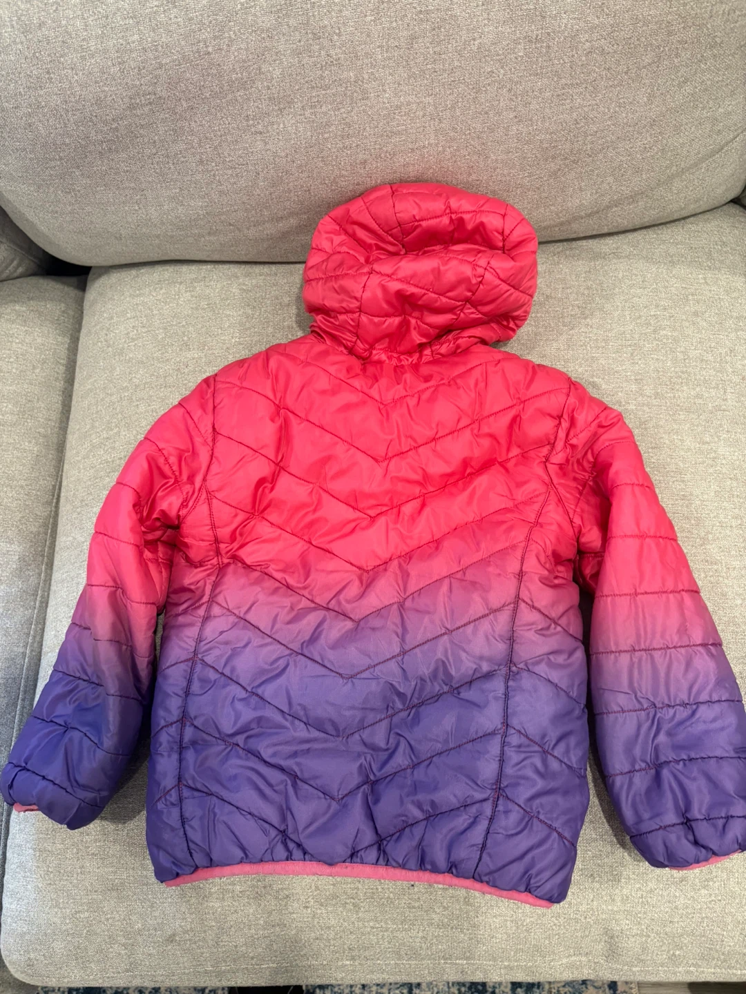 Eddie Bauer Puffer Jacket - Pink/Purple Ombre - photo 2