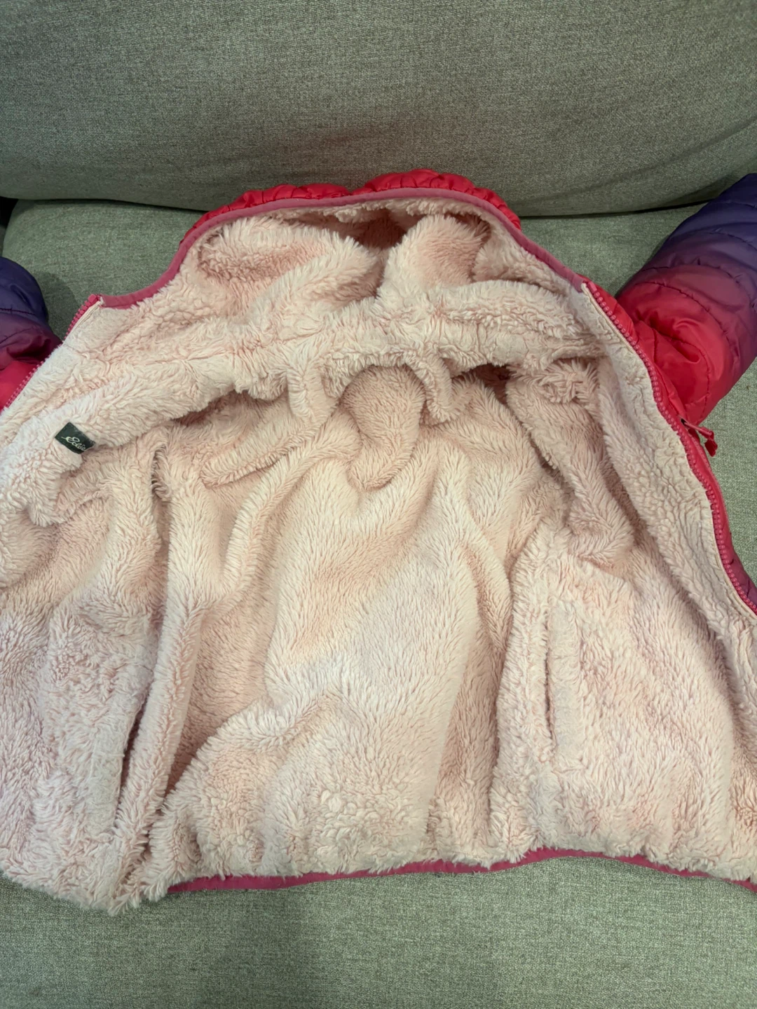 Eddie Bauer Puffer Jacket - Pink/Purple Ombre - photo 4