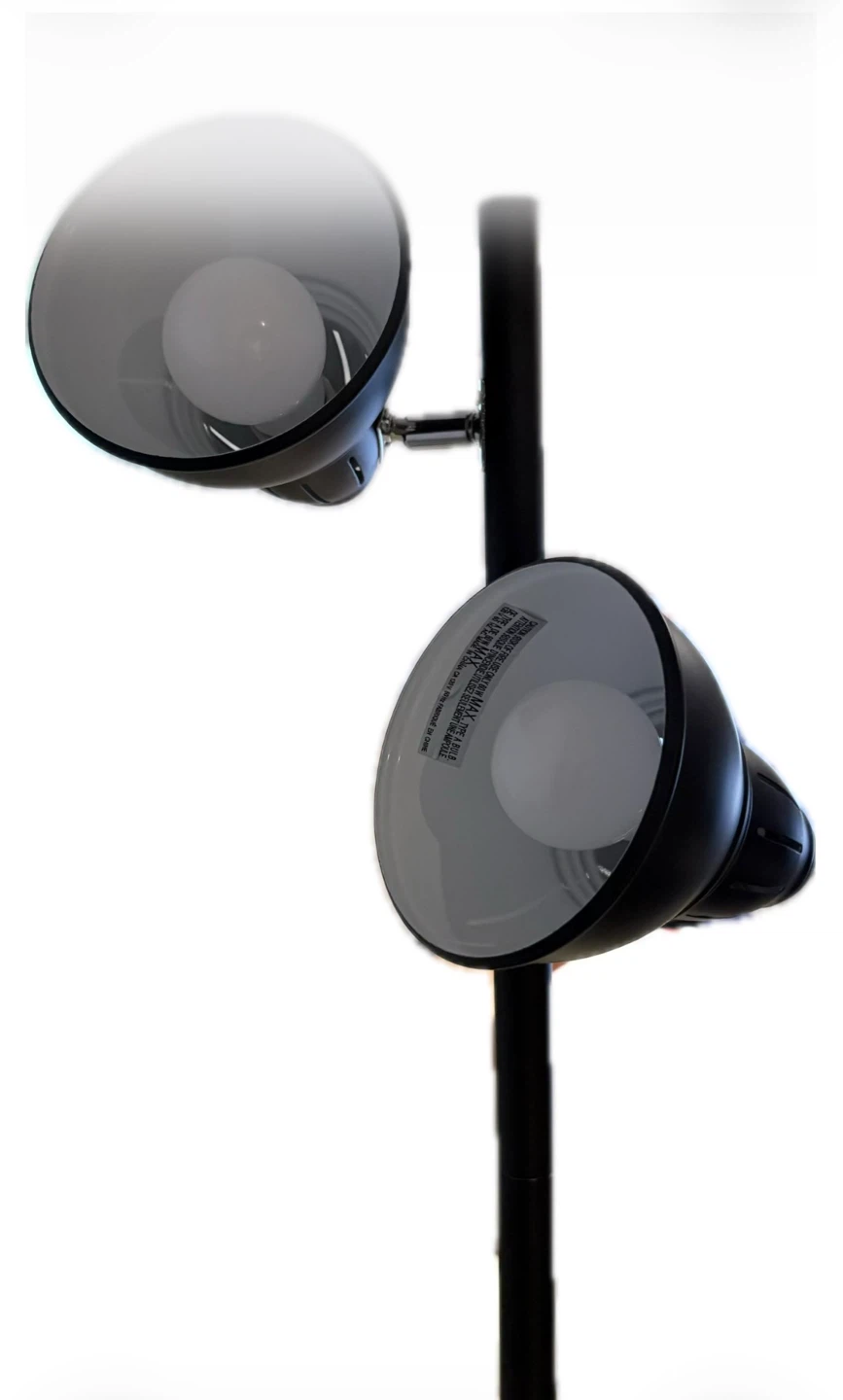 Black 2-Head Floor Lamp - photo 2