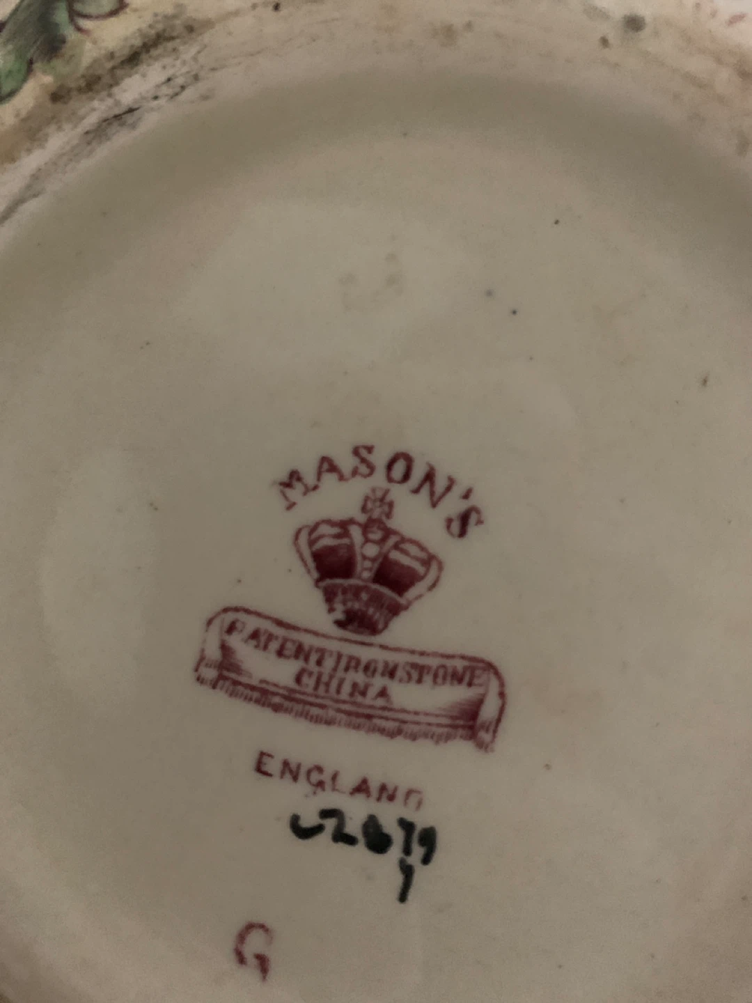 Mason's Patent Ironstone China Pitcher - photo 2