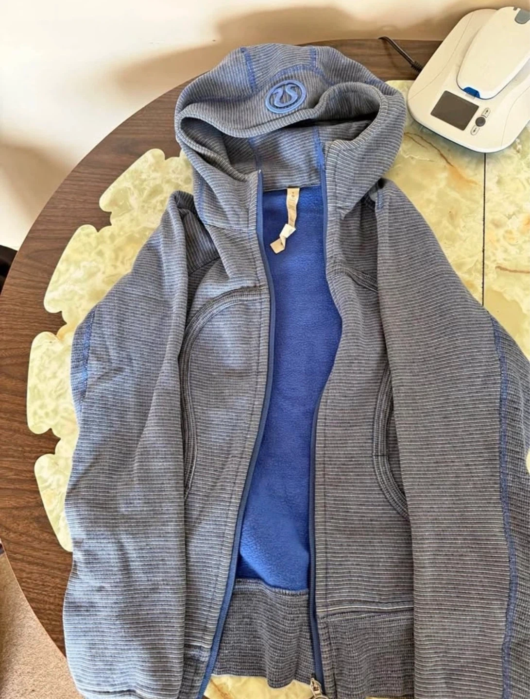 Lululemon Athletica Striped Full Zip Hoodie