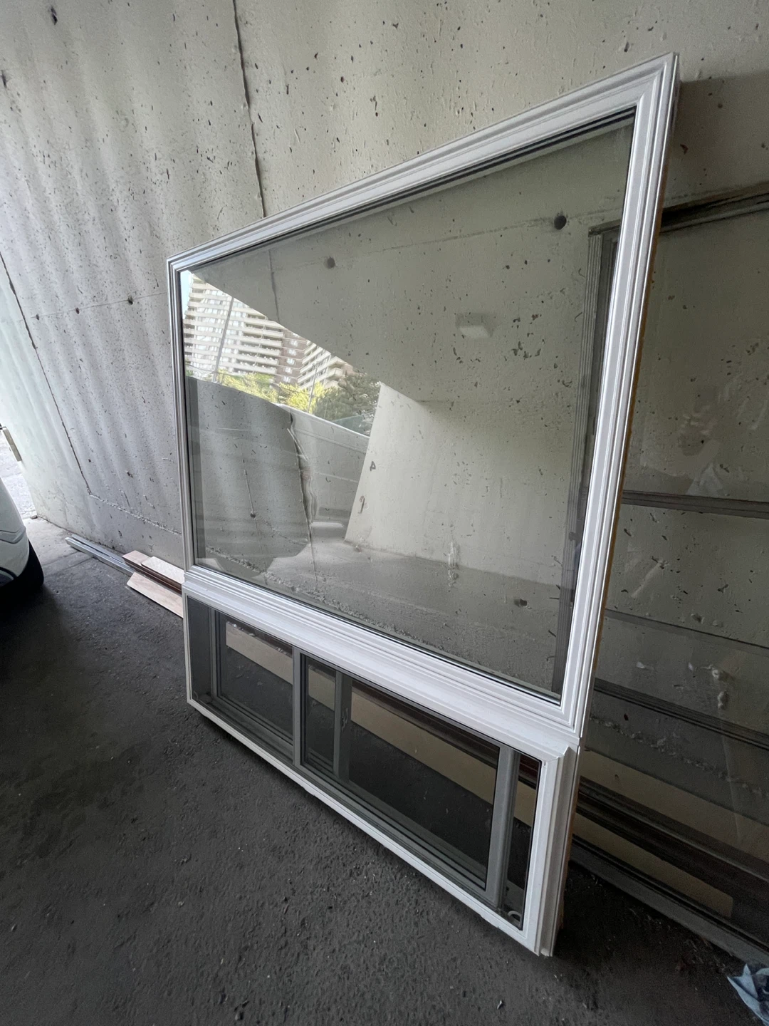 Large White Frame Window