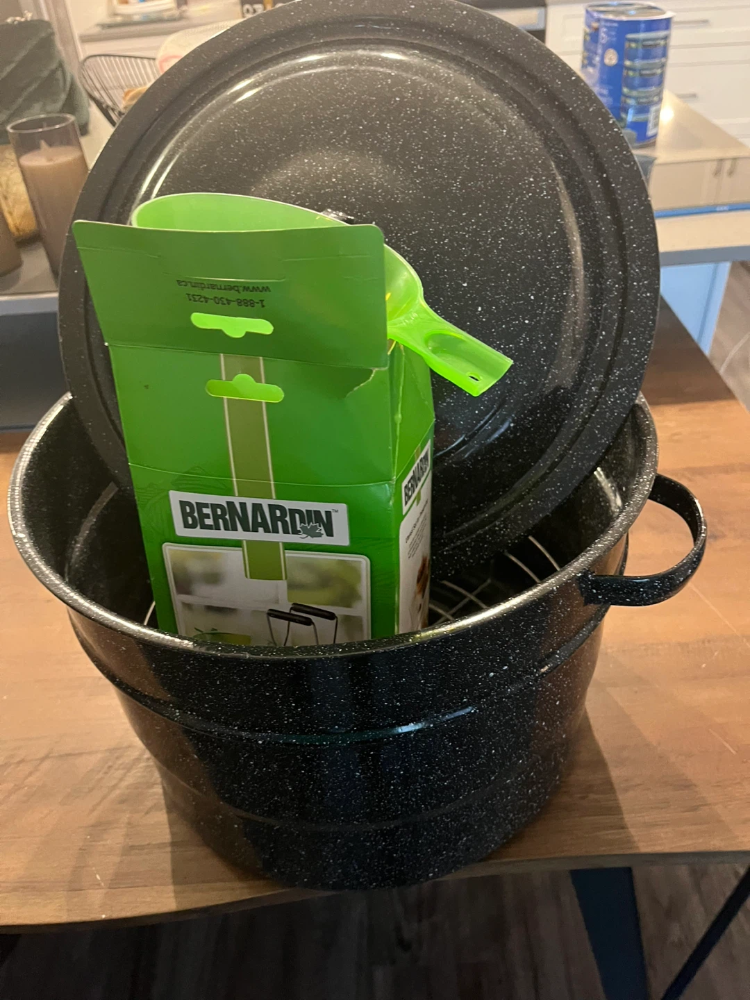 Home canning pot and accessories  / like new ! .