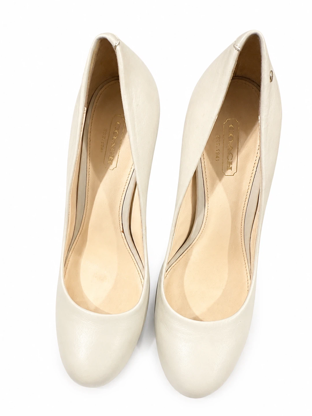 Coach Women's White Leather Heels - photo 2