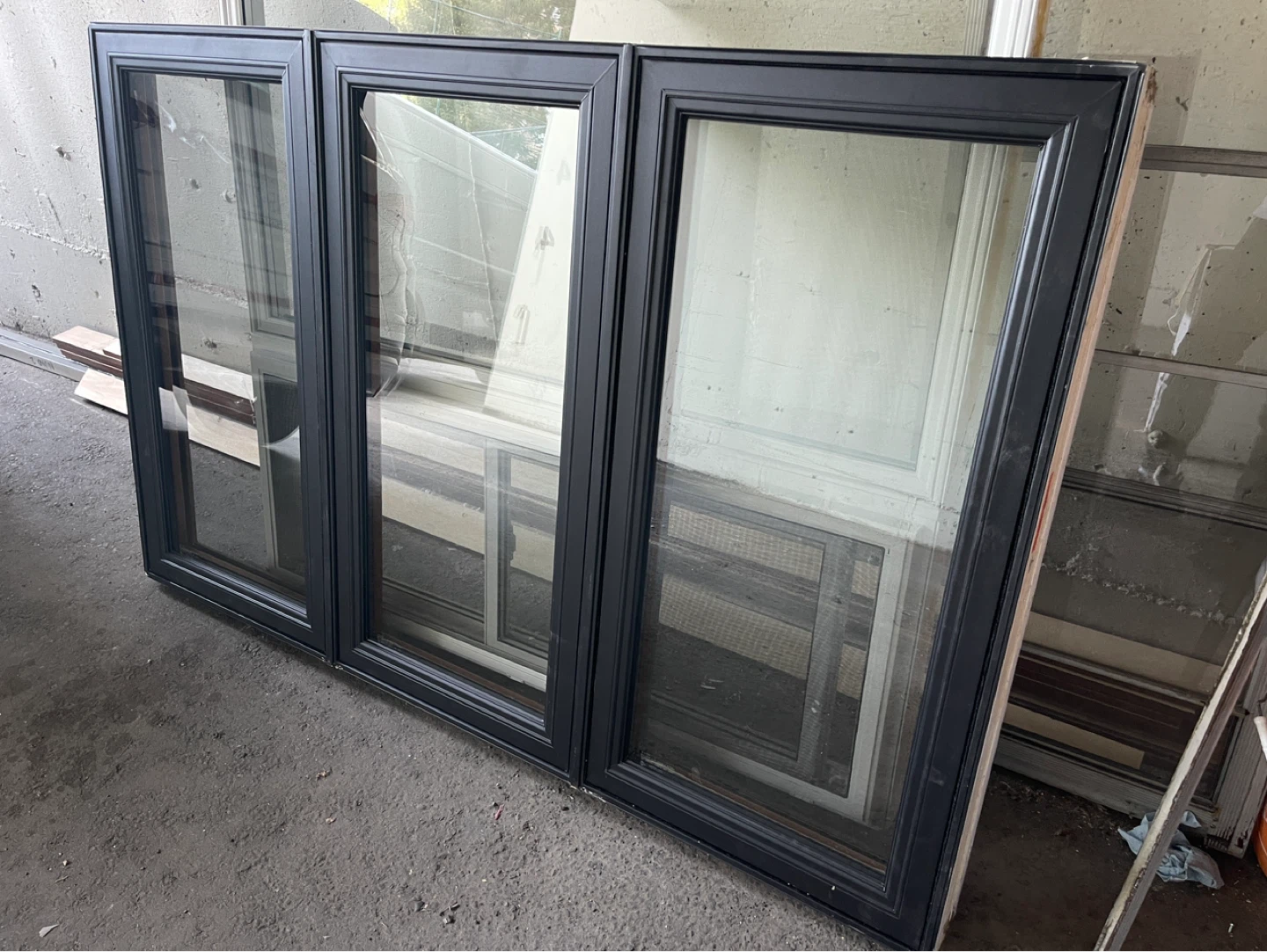 Black vinyl window
