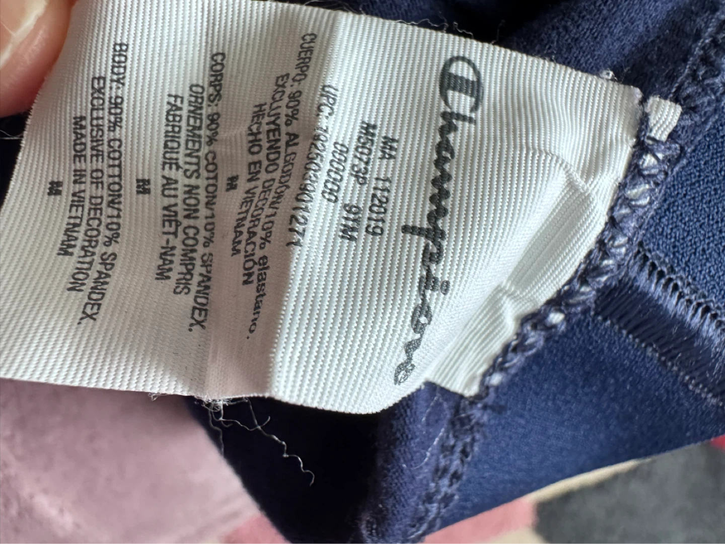Champion Navy All-Over Logo Leggings - Size M - photo 2