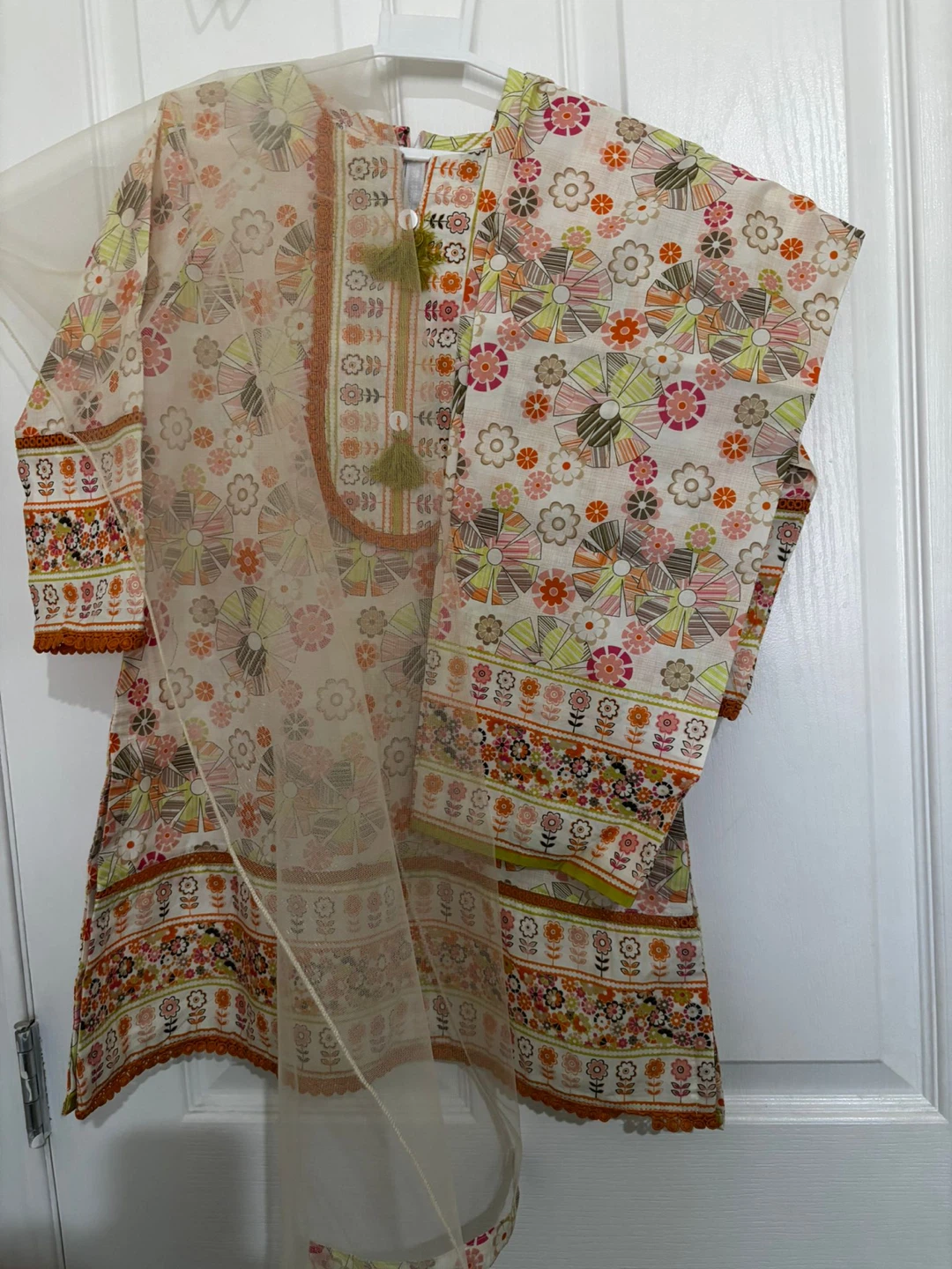 Bakar Fashion embroidered kurta with shalwar and dupatta
