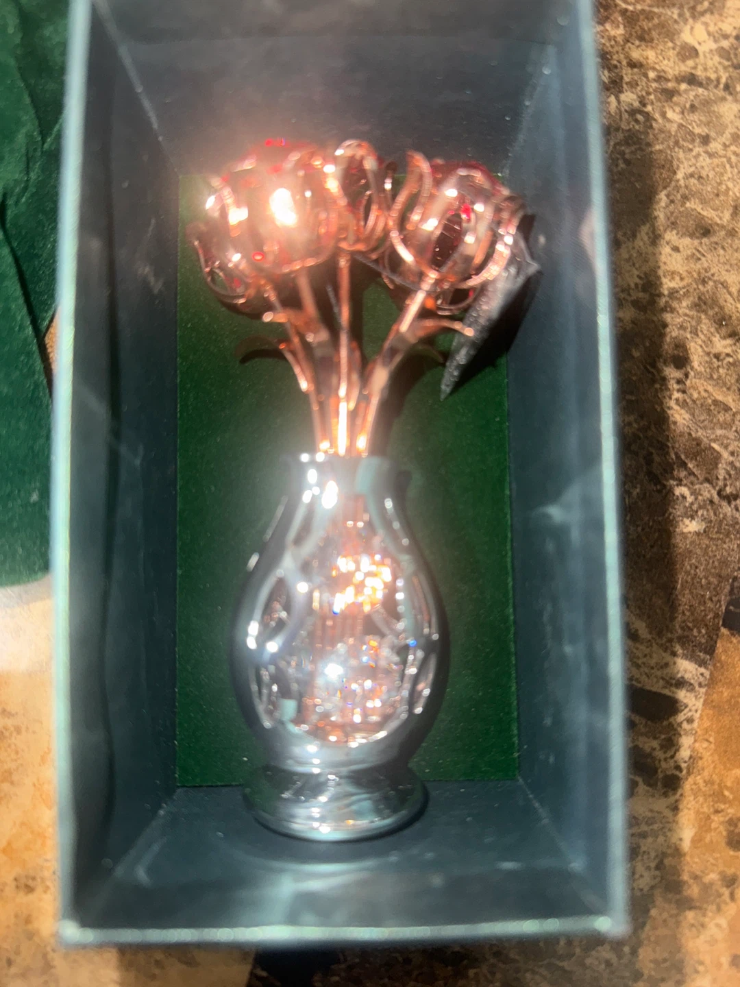Matashi Crystals Rose Bouquet in Vase