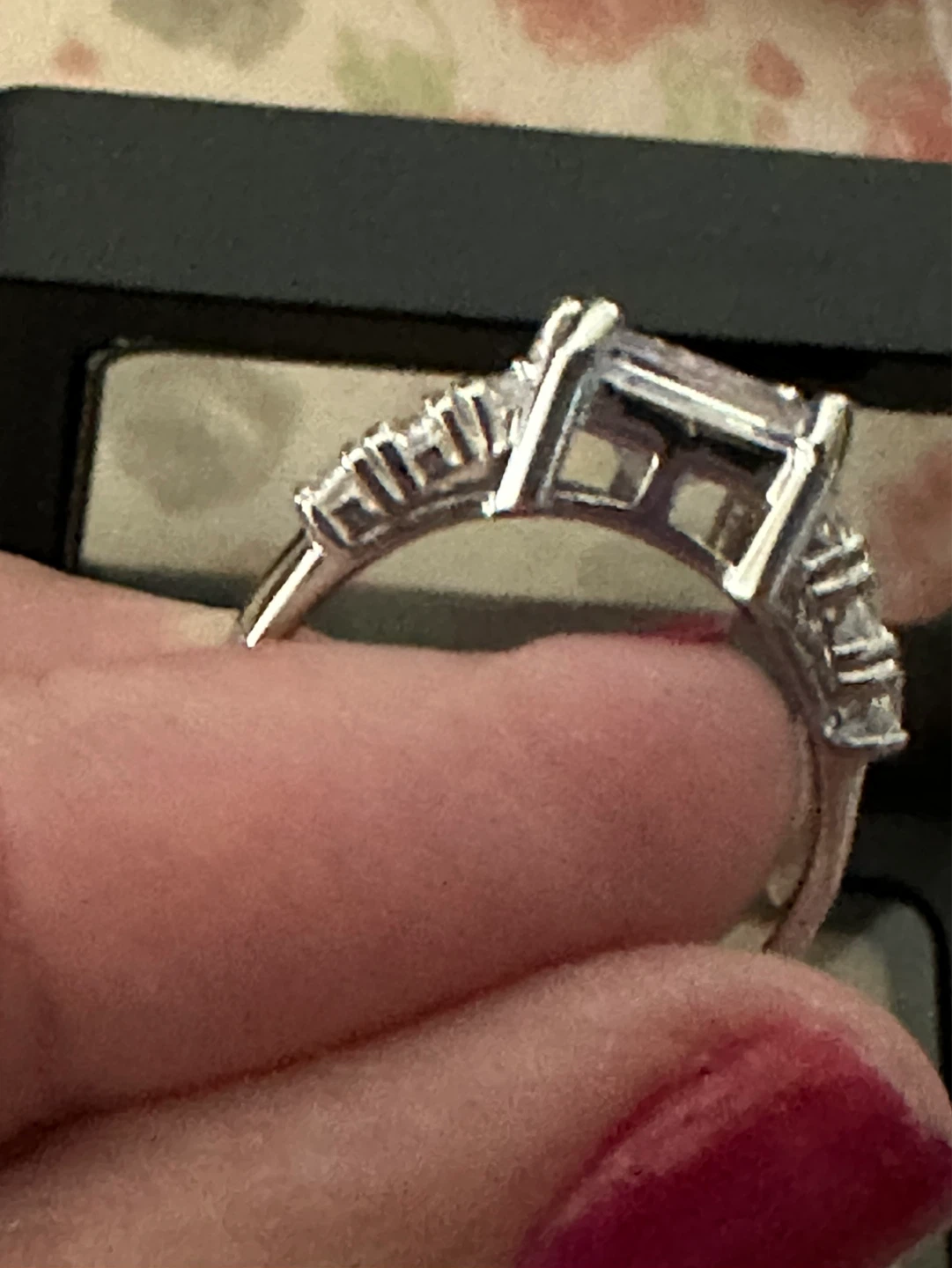 Square Cut CZ Ring - Size 7 - photo 2