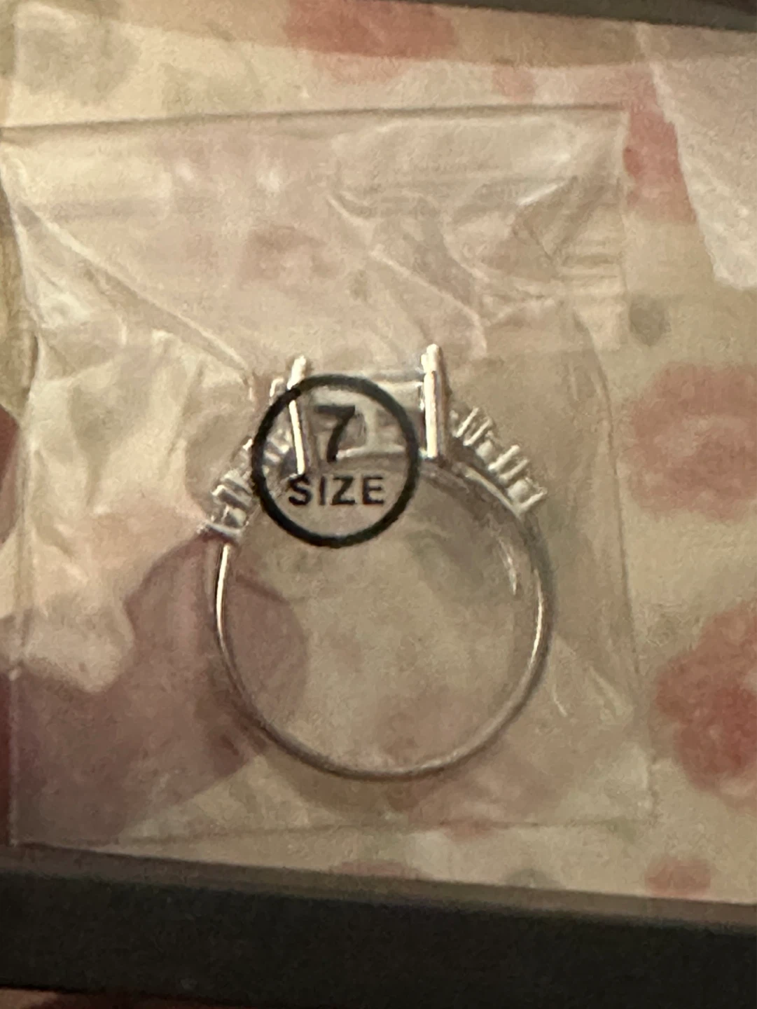 Square Cut CZ Ring - Size 7 - photo 5