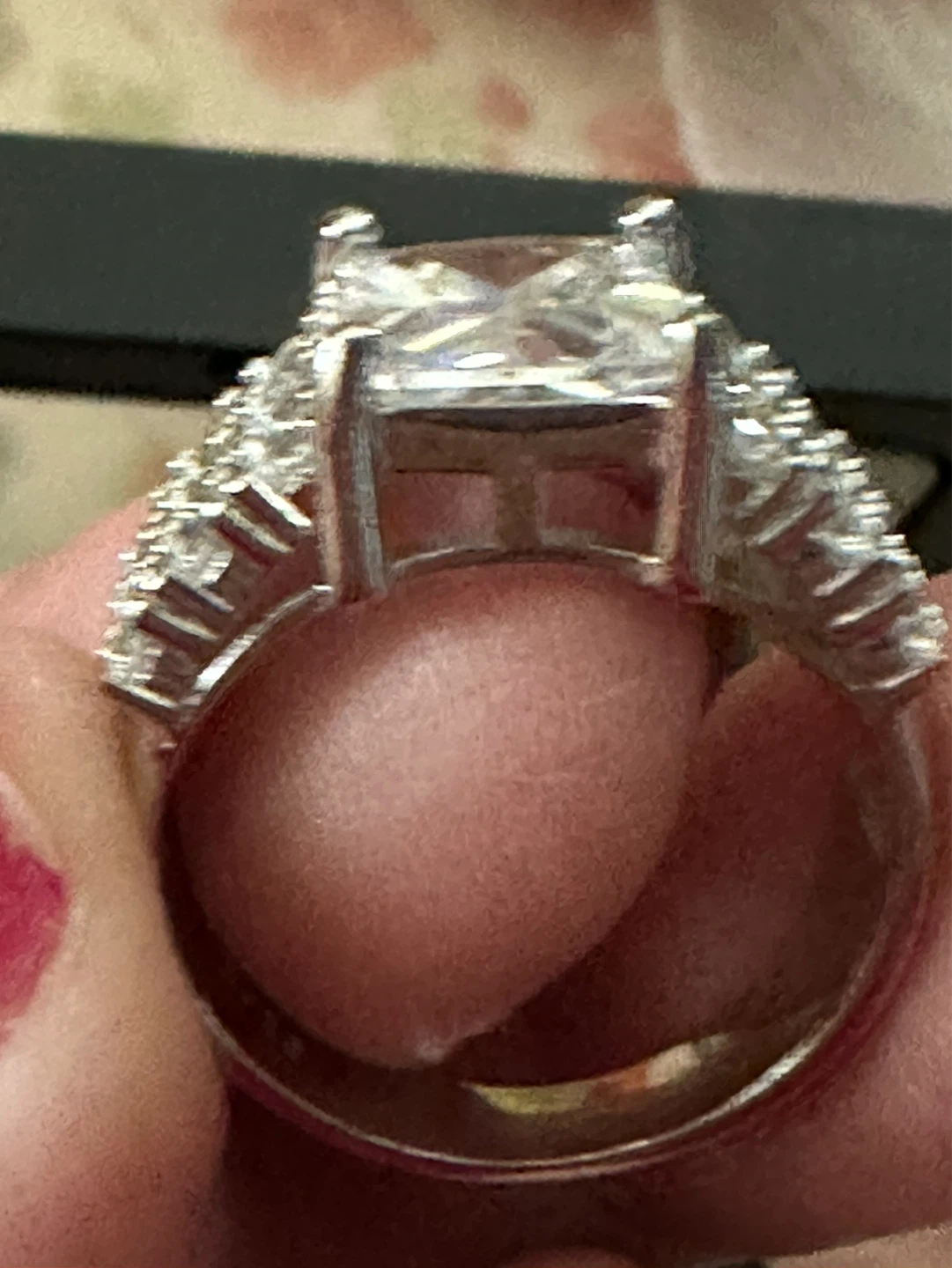 Square Cut CZ Ring - Size 7 - photo 4