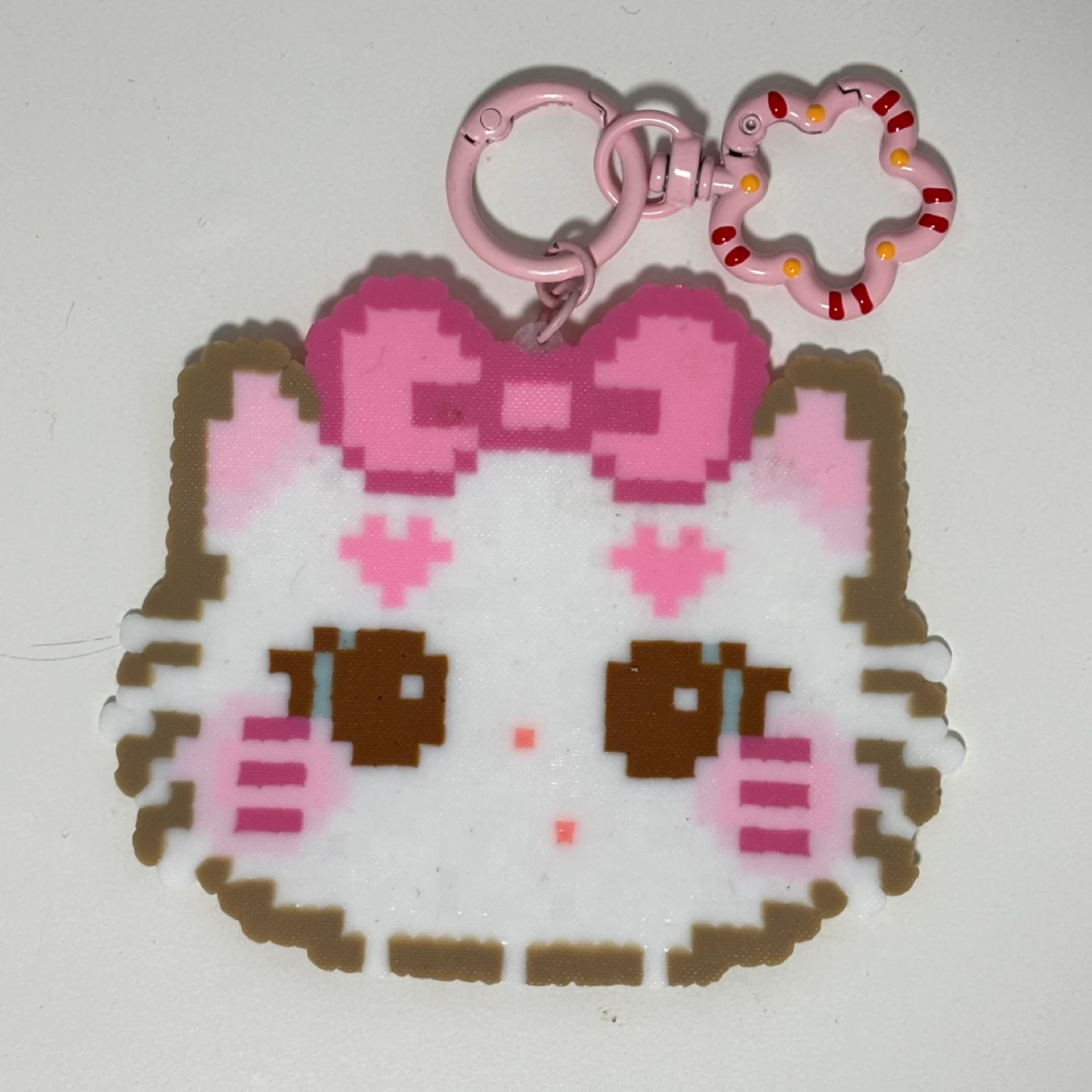 Pixelated Cat Keychain - photo 2