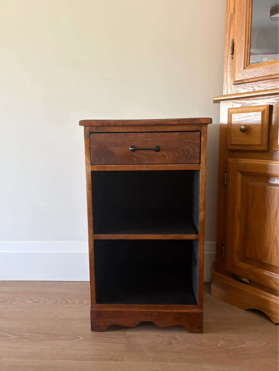Wooden Nightstand, Stained and Sealed