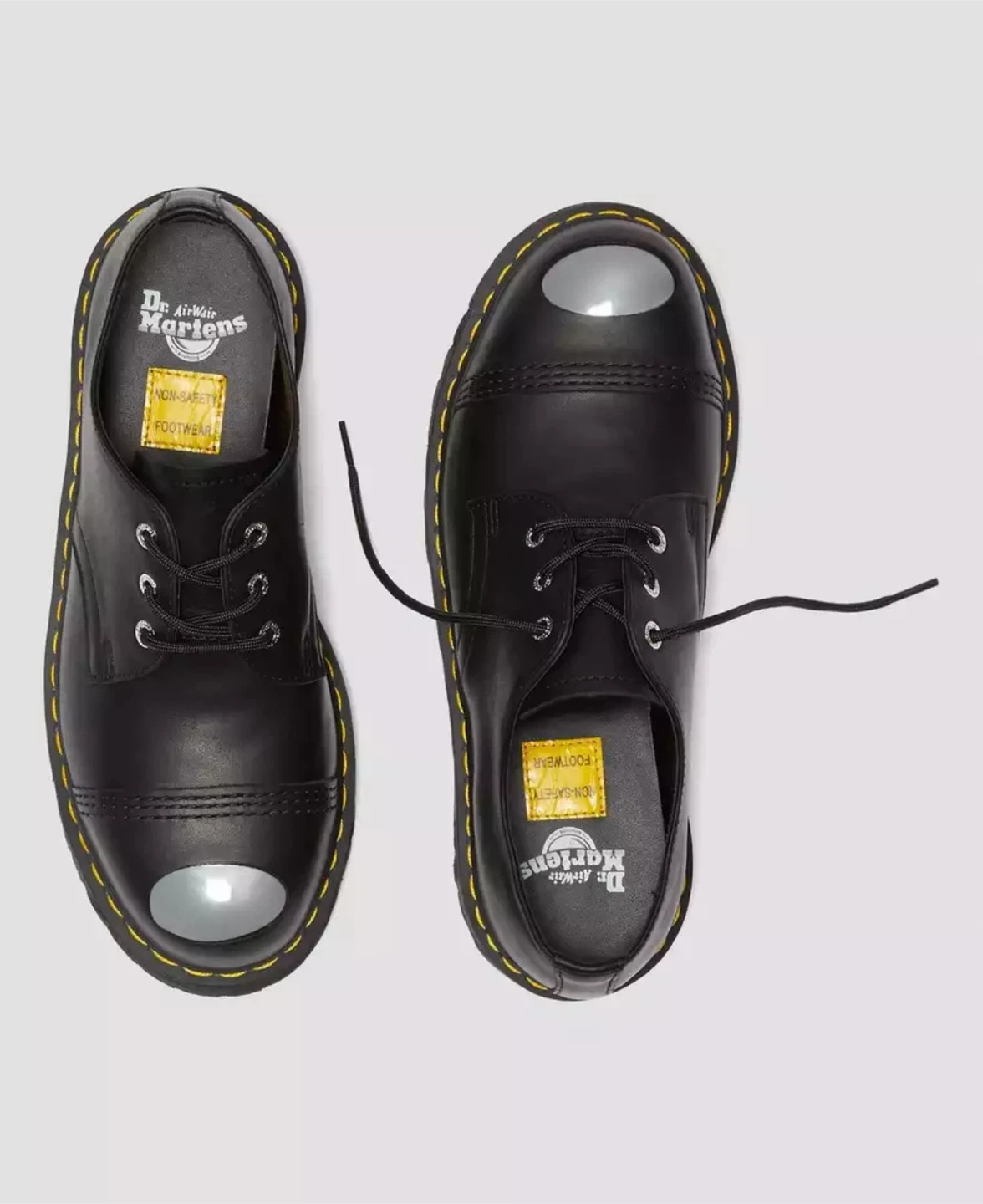 Dr. Martens Black Leather Cap Toe Oxford Shoes