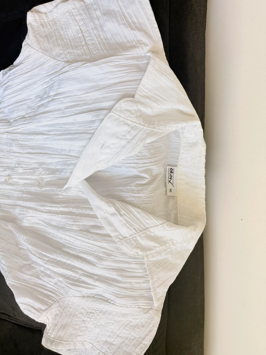 White Okayama Blouse Size 40 - photo 2