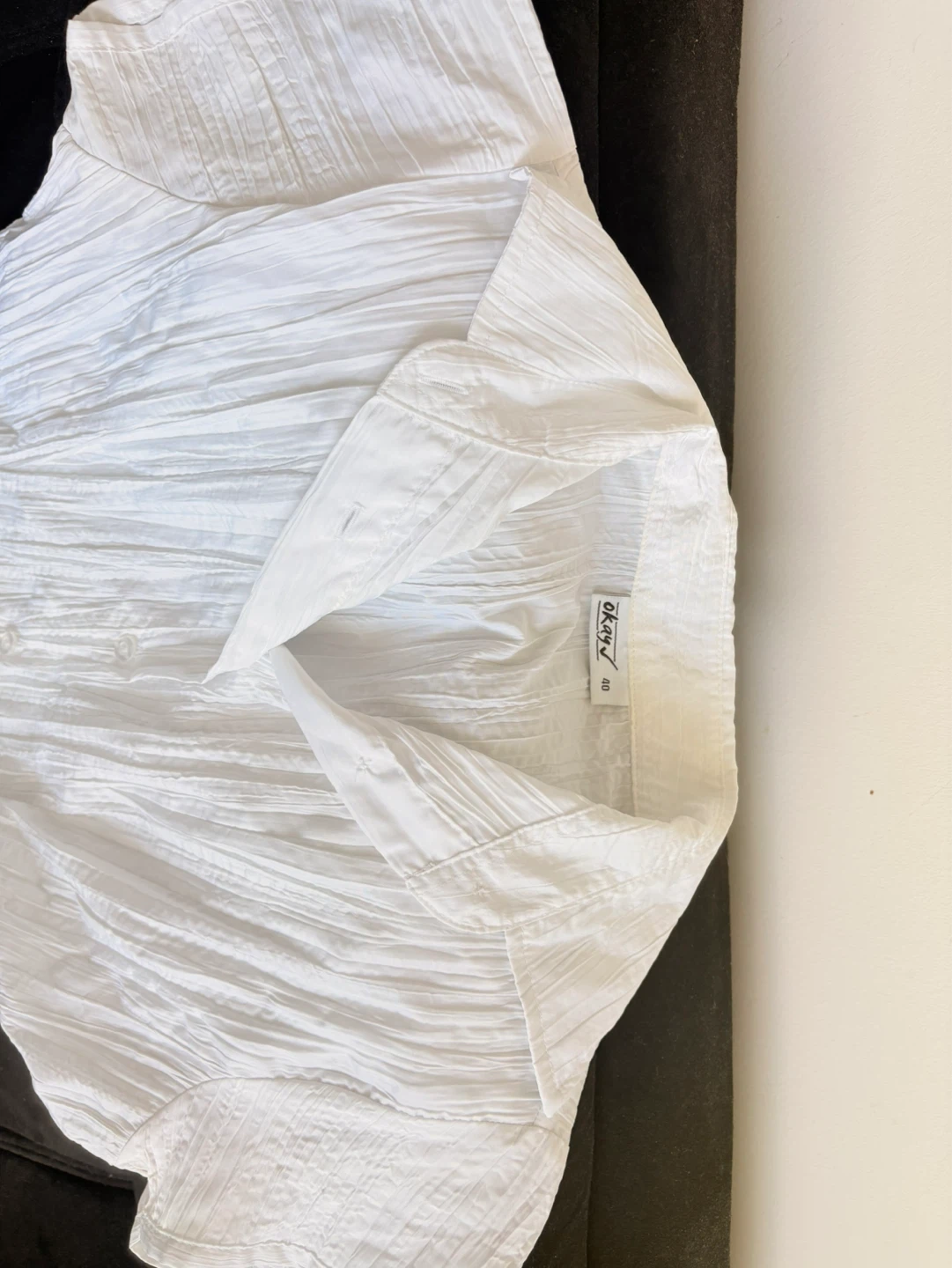 White Okayama Blouse Size 40 - photo 4