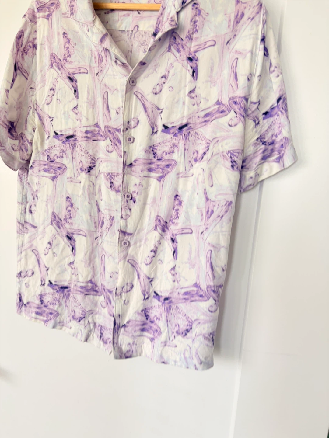 Forever 21 Button-Up Shirt - Purple Martini Print - photo 2