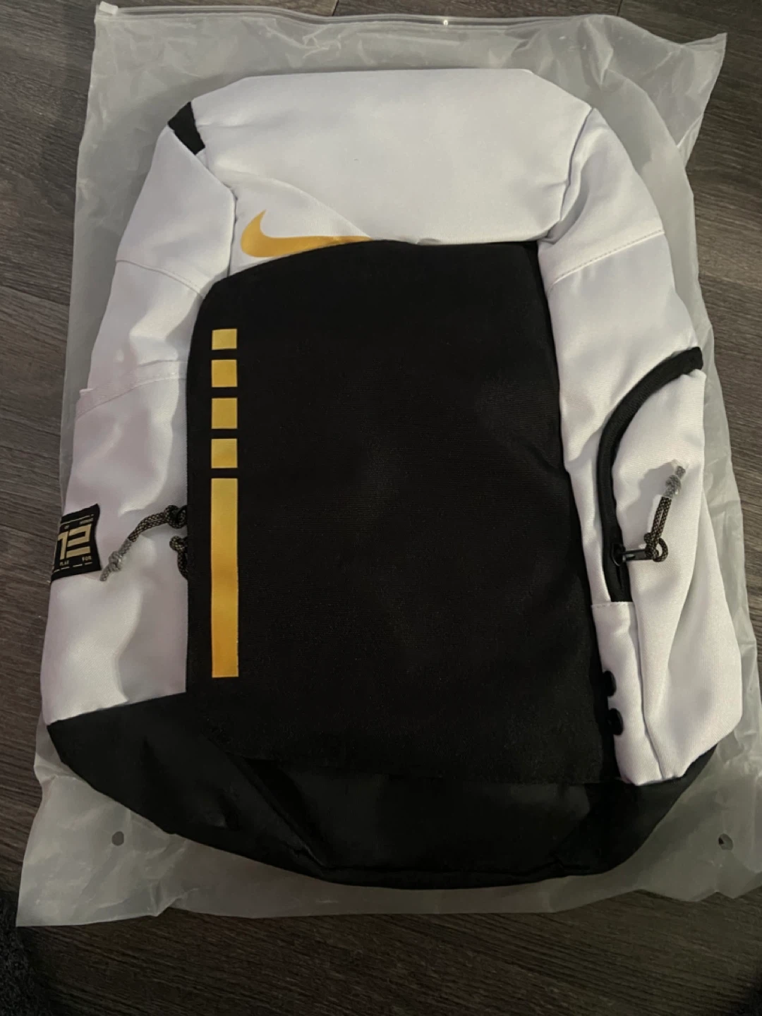 Nike Elite Backpack White/Black/Gold