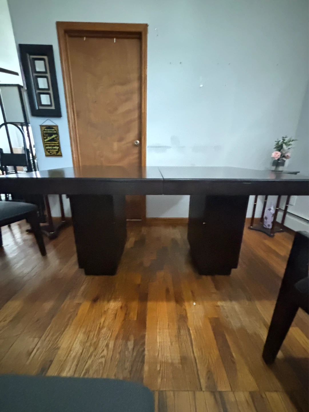 Dark Wood Dining Table with 6 Chairs - photo 3
