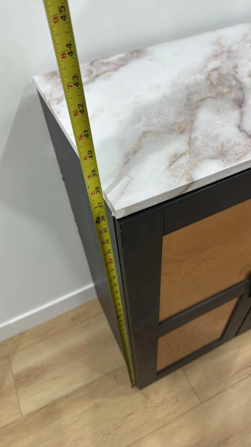 Two-Door Cabinet with Marble Top
