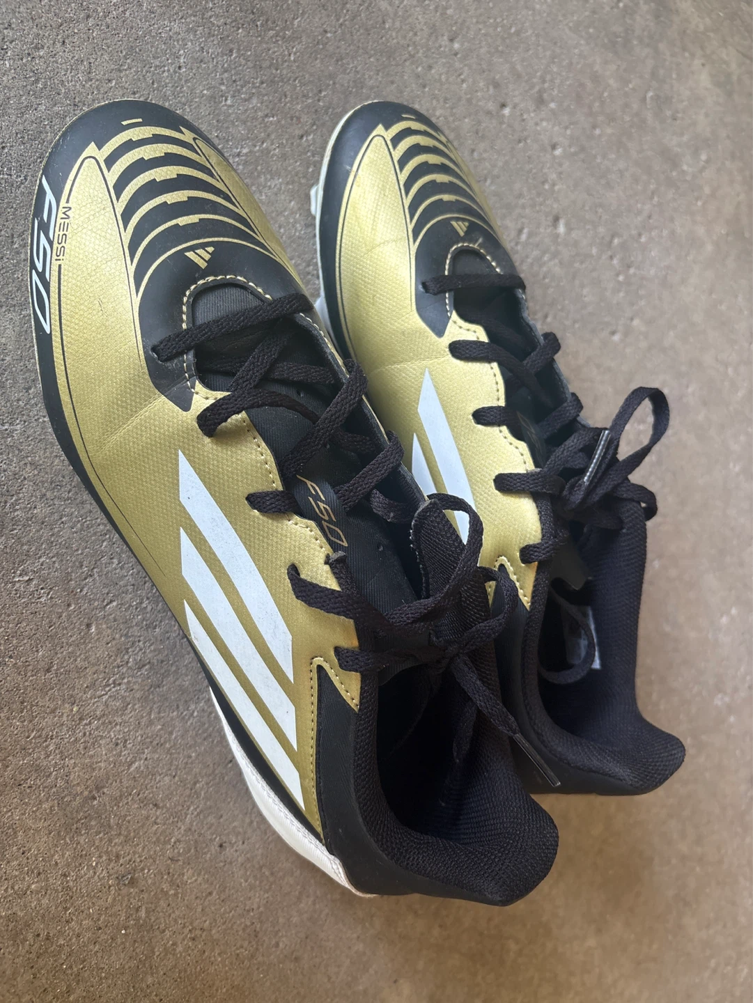 Adidas F50 Messi Soccer Cleats Gold/Black US 10 - photo 2
