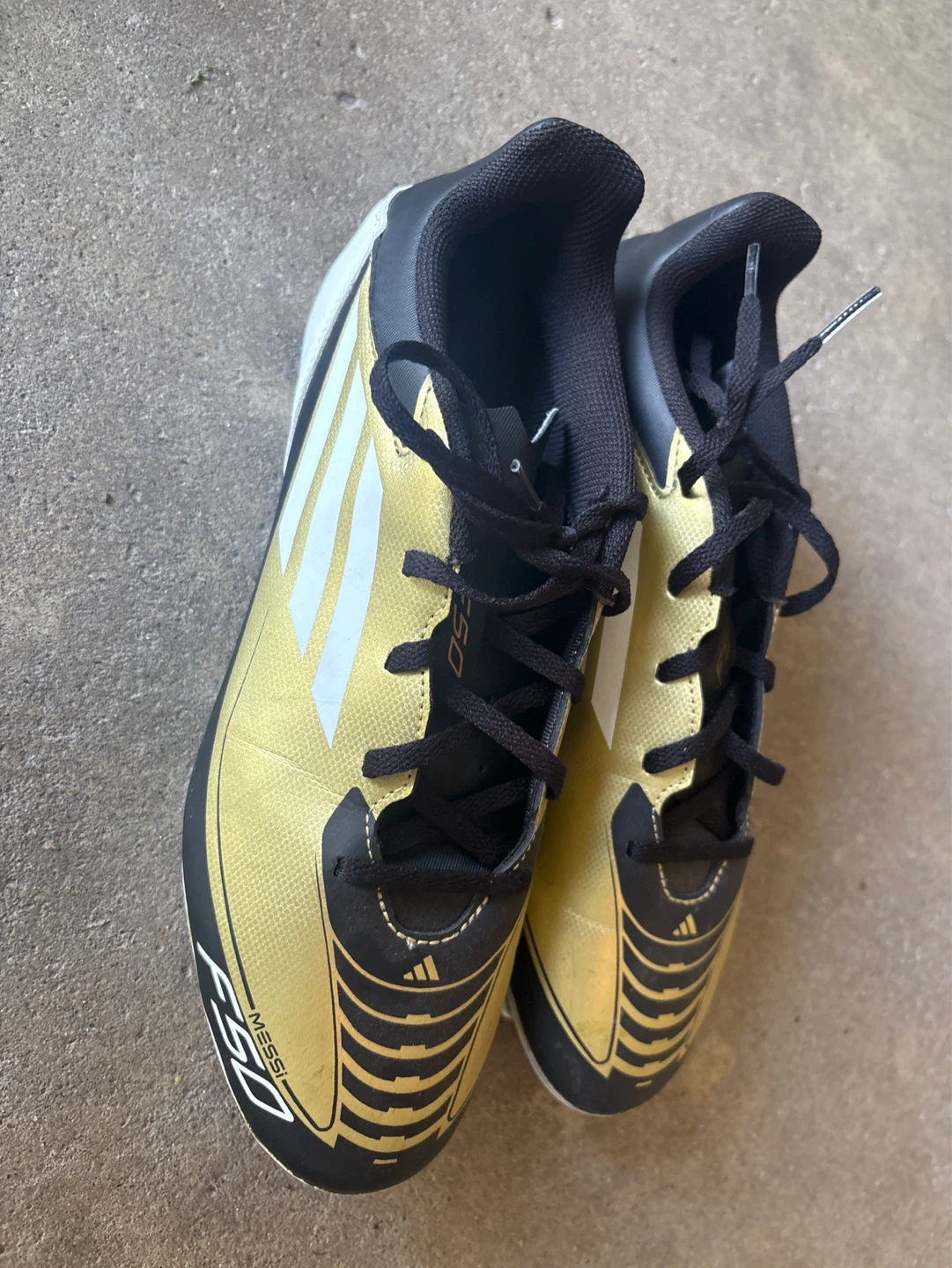 Adidas F50 Messi Soccer Cleats Gold/Black US 10 - photo 3