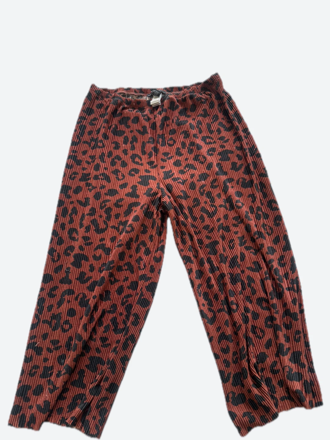 Pleated Leopard Print Pants