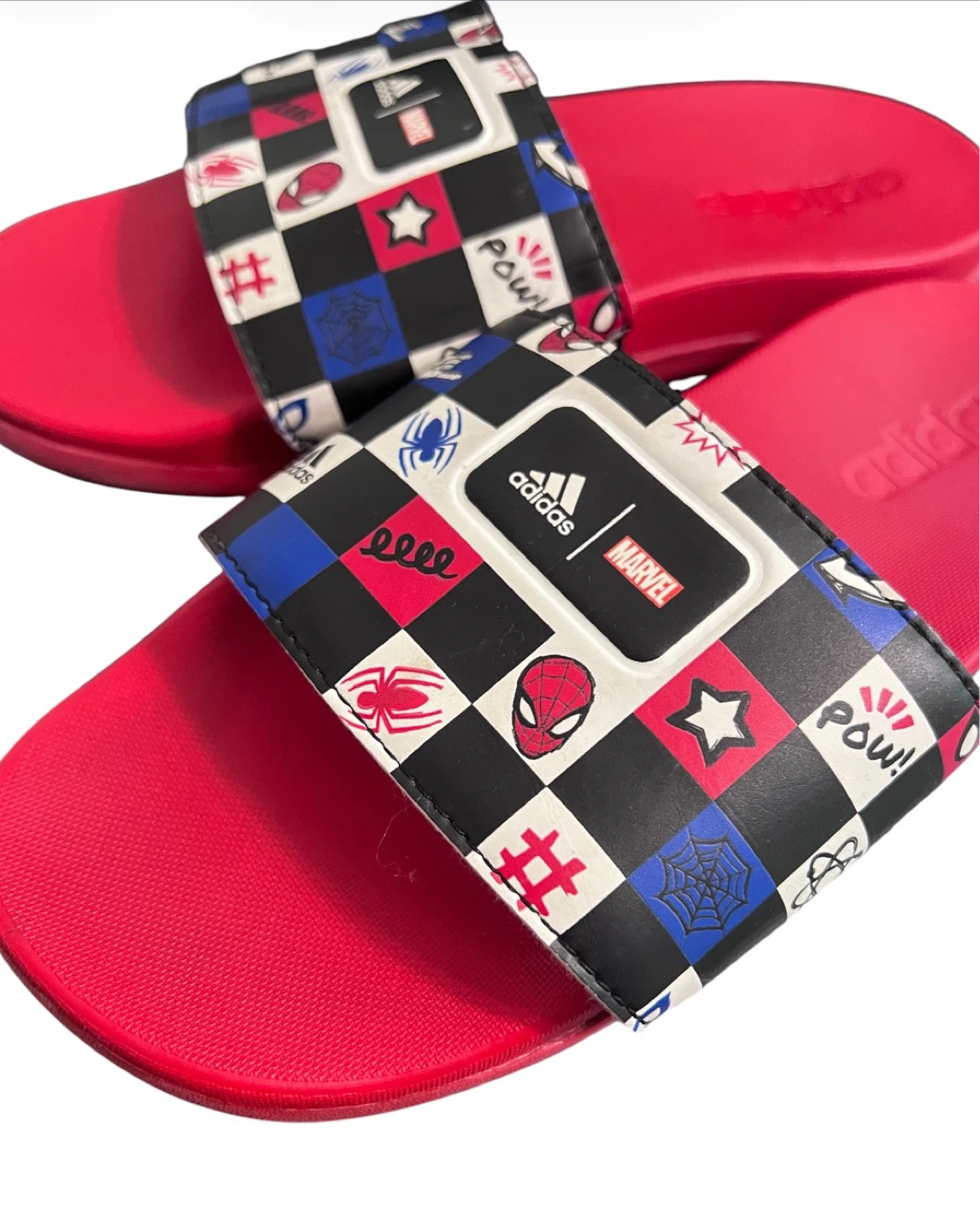 Adidas x Marvel Spider-Man Comfort Slides Kids Size 2 US - photo 2