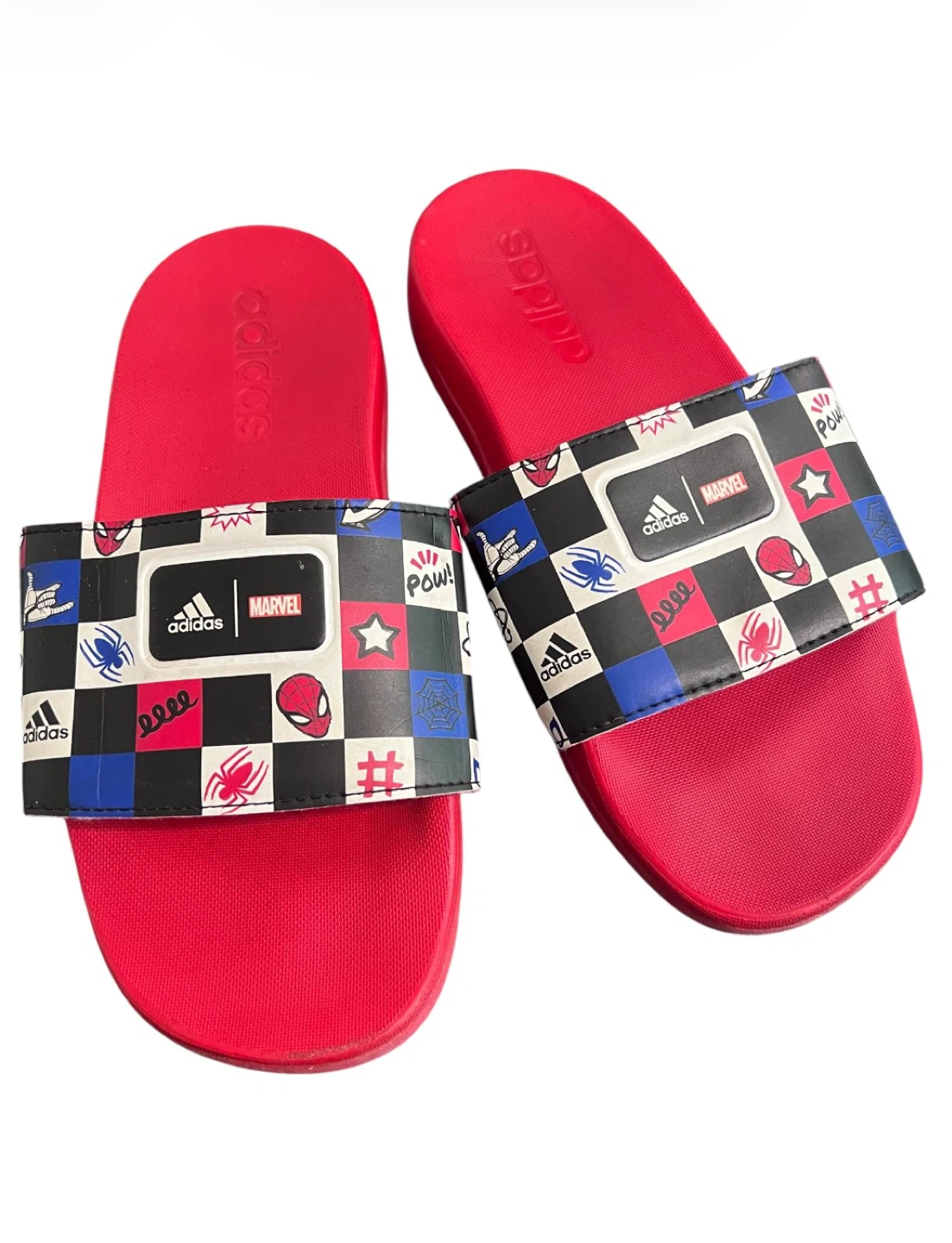 Adidas x Marvel Spider-Man Comfort Slides Kids Size 2 US