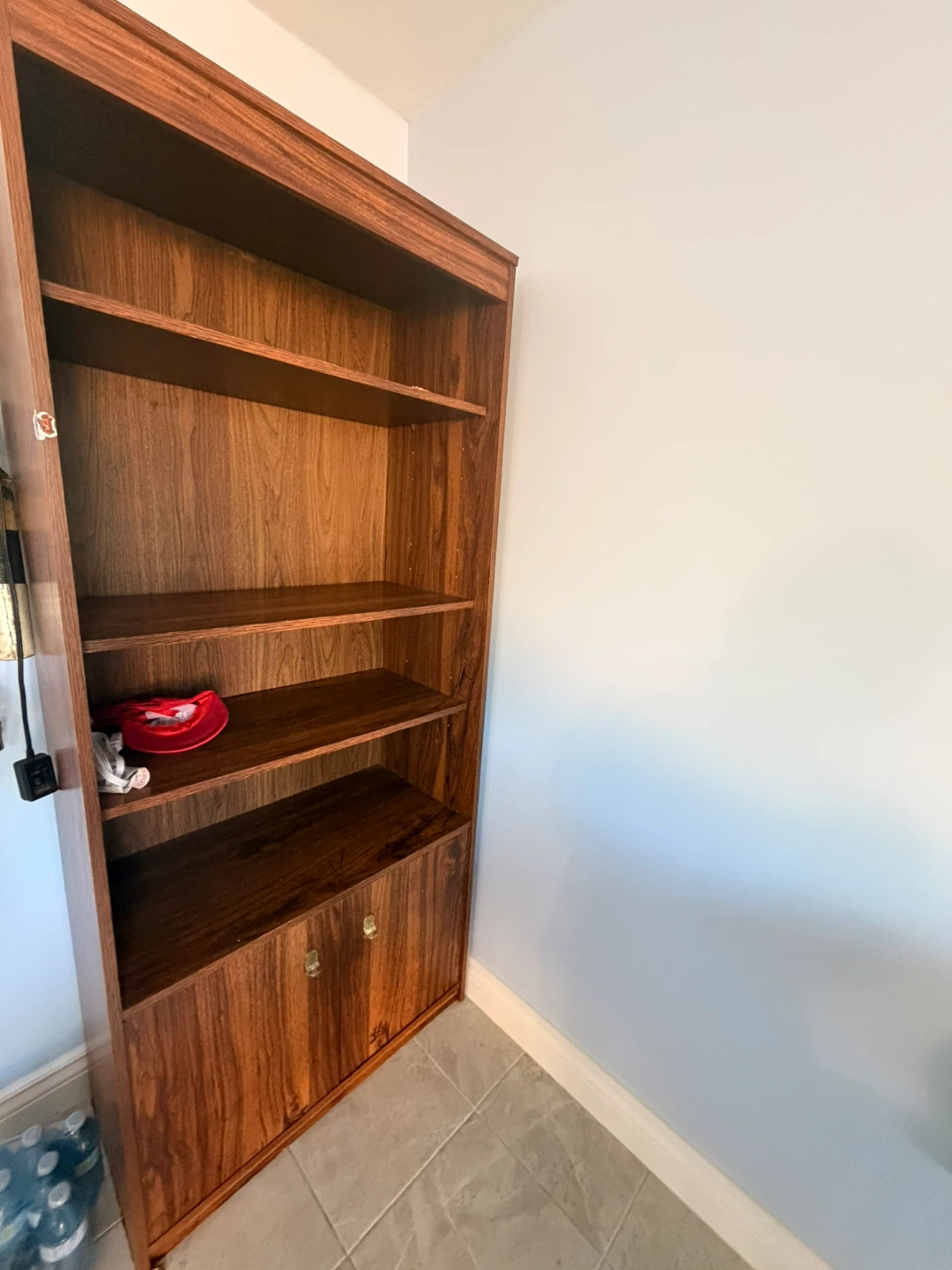 Wooden Bookshelf with Cabinet - photo 2