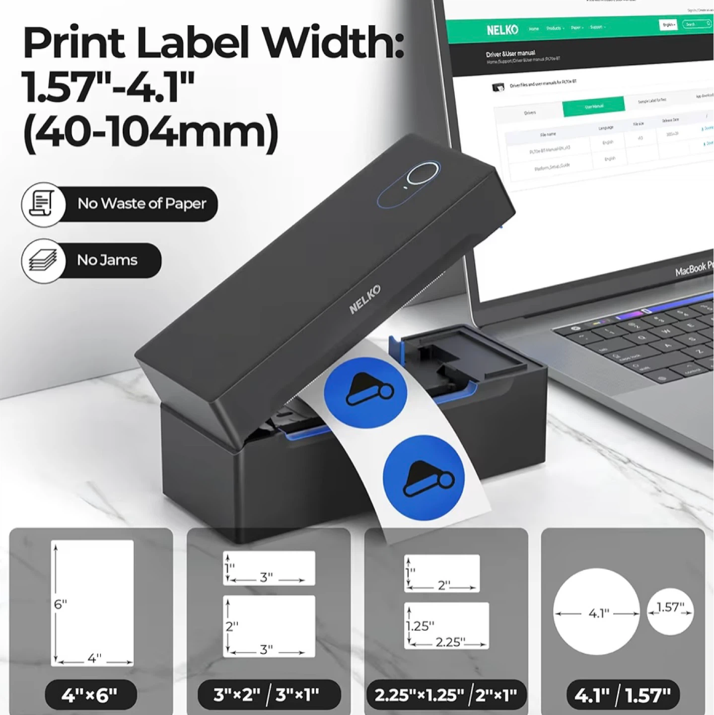 NELKO Thermal Label Printer PL70e-BT - photo 4