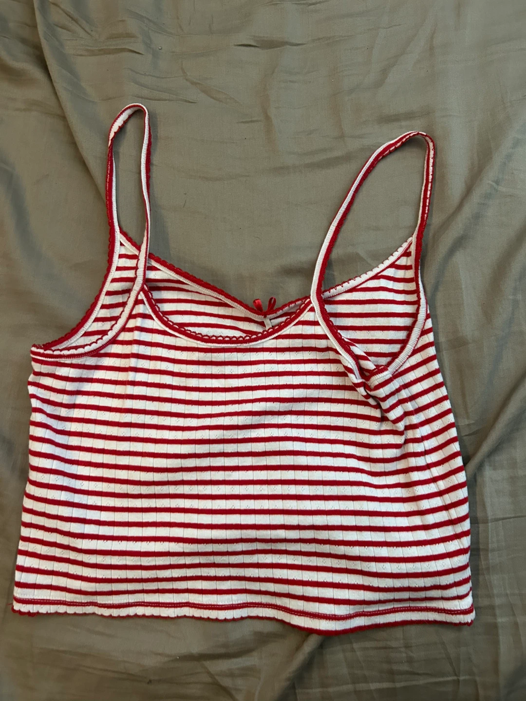 White and red striped tank top - photo 2