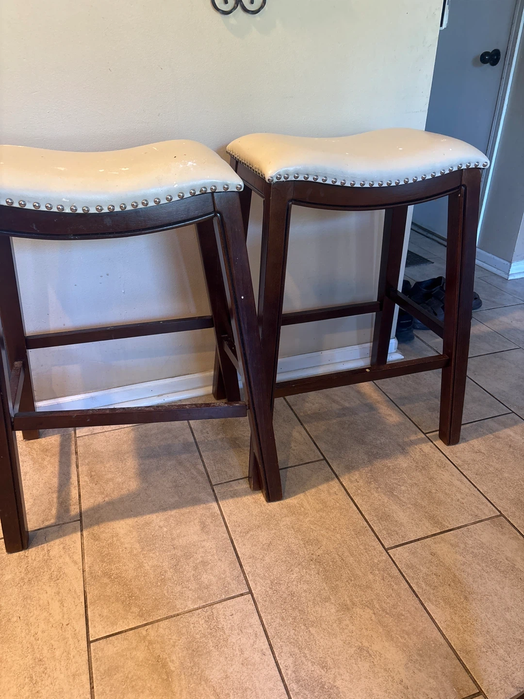Glass Top Dining Table with 4 Chairs and 2 Bar Stools - photo 2