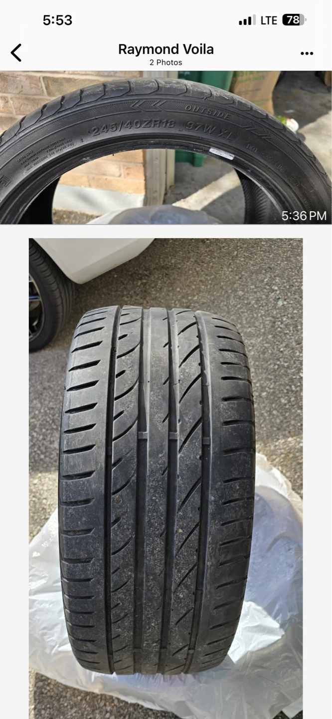 Used Tire 245/40ZR18 97W XL - photo 3