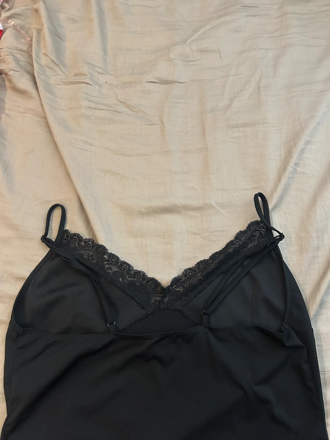 Black Lace Trim Cami Top - photo 2