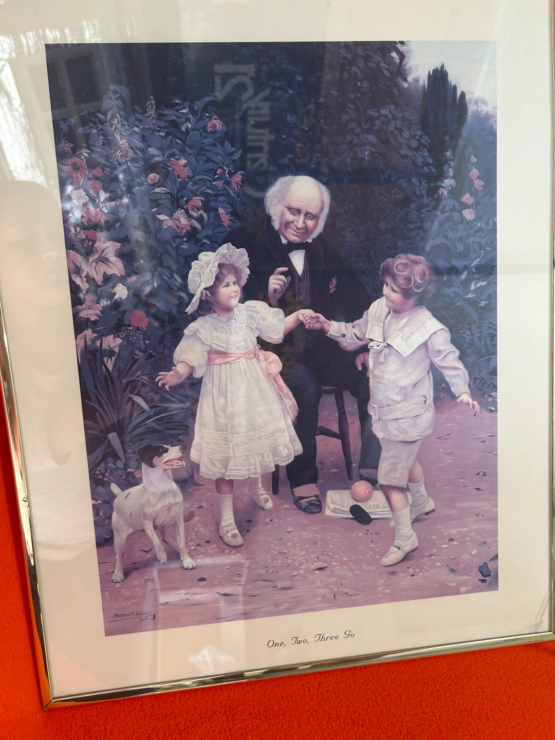 Framed Print: "One, Two, Three Go"