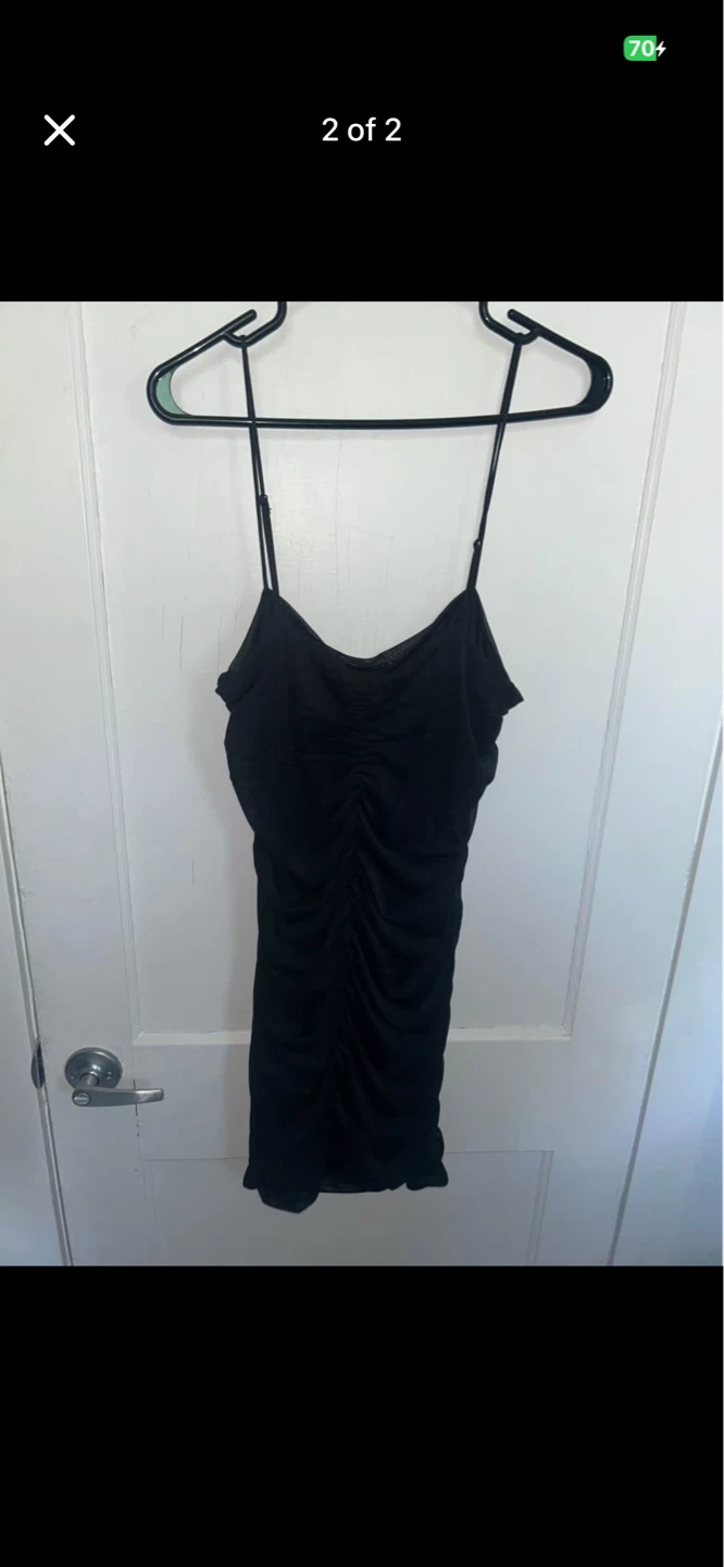 Garage Black Ruched Mini Dress - photo 2