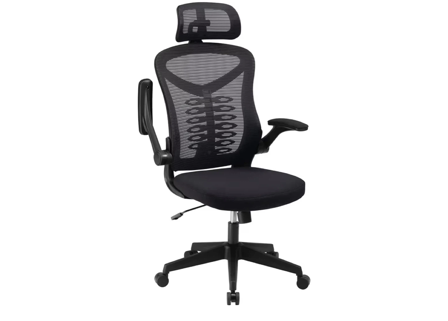 Black Mesh Office Chair with Headrest