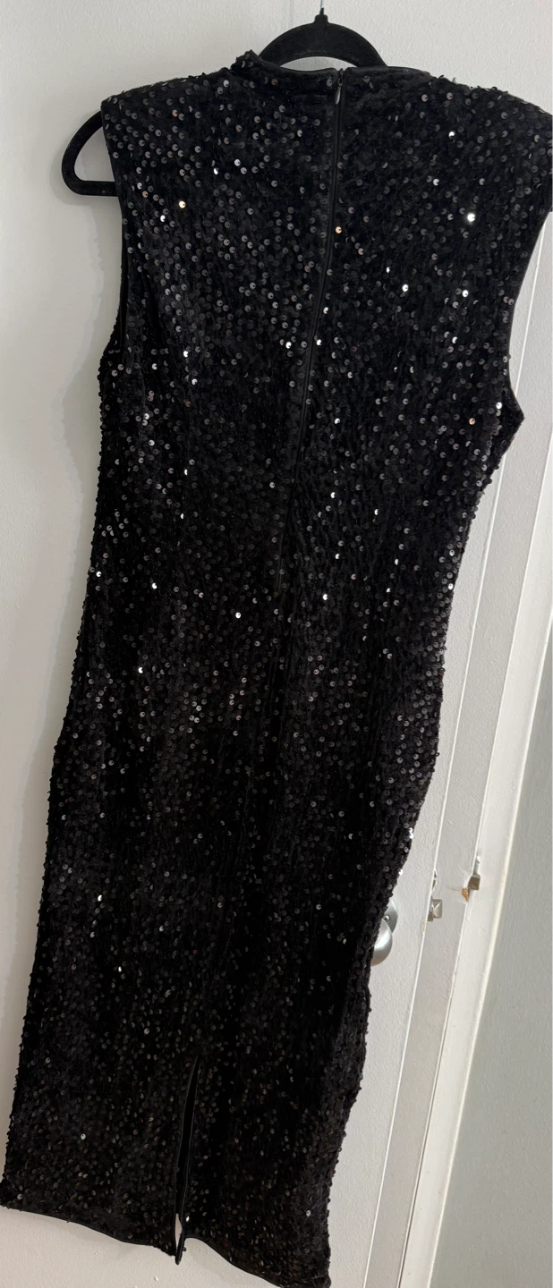 Black Sequin Sleeveless Dress size M - photo 5