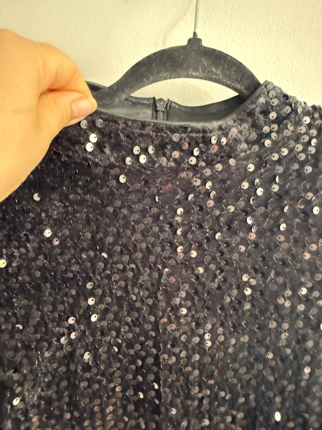 Black Sequin Sleeveless Dress size M - photo 3