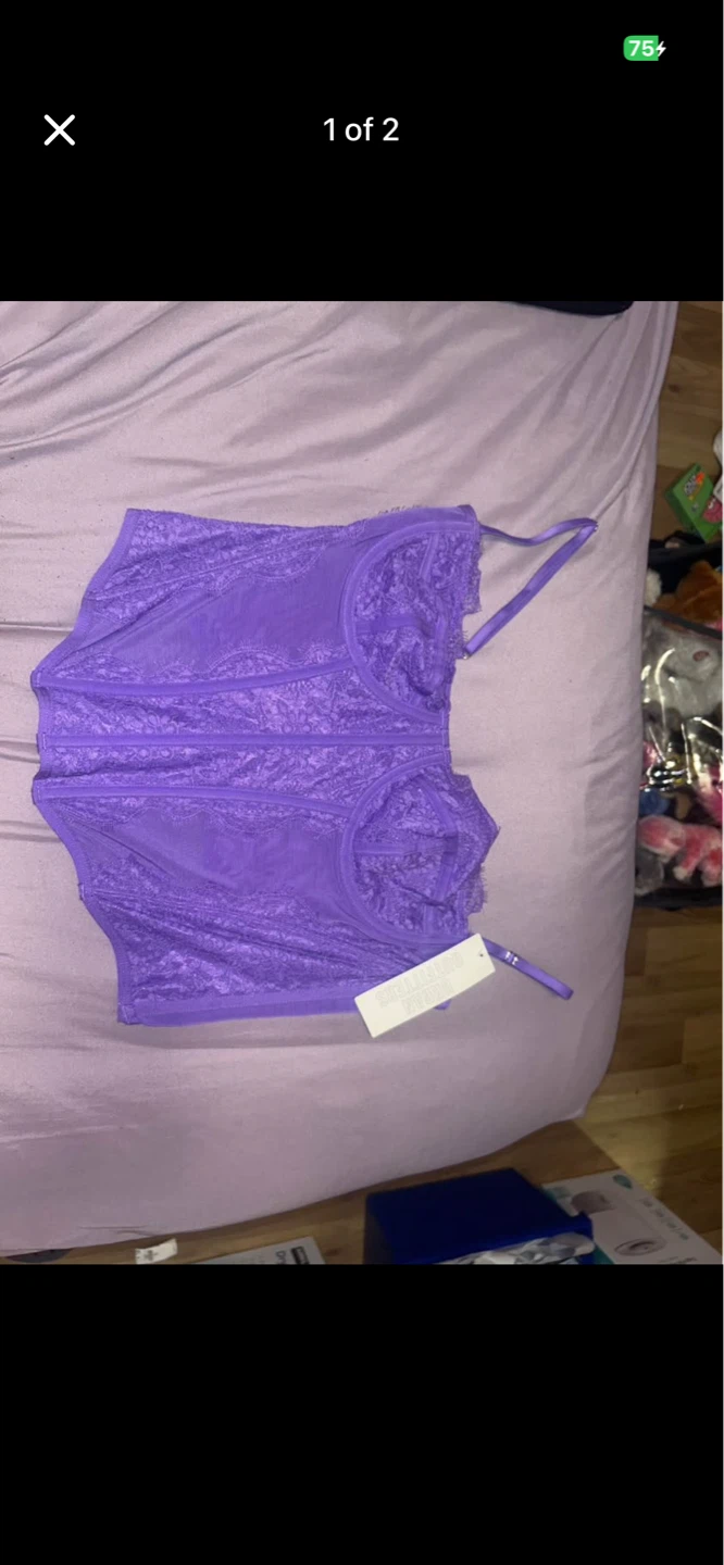 Purple Lace Corset Top