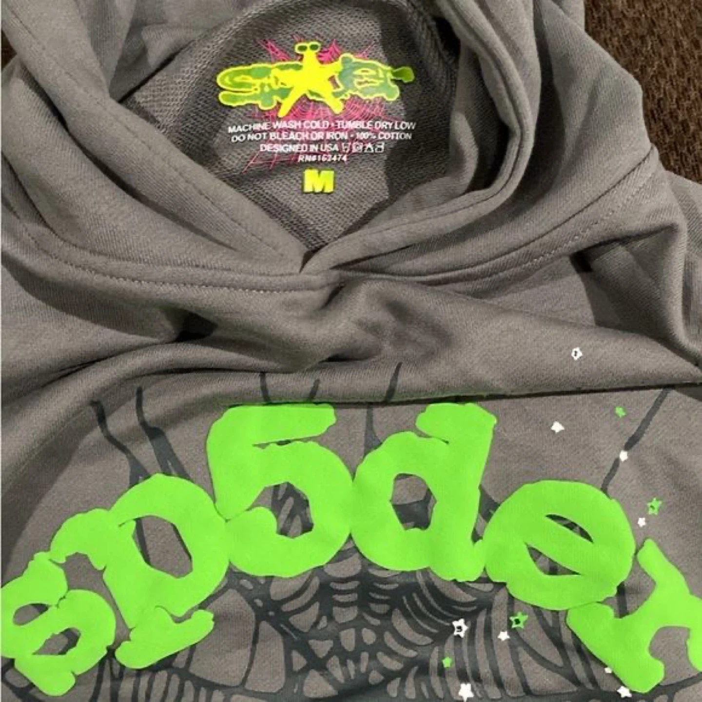 Sp5der Hoodie - Grey - Size M - photo 2
