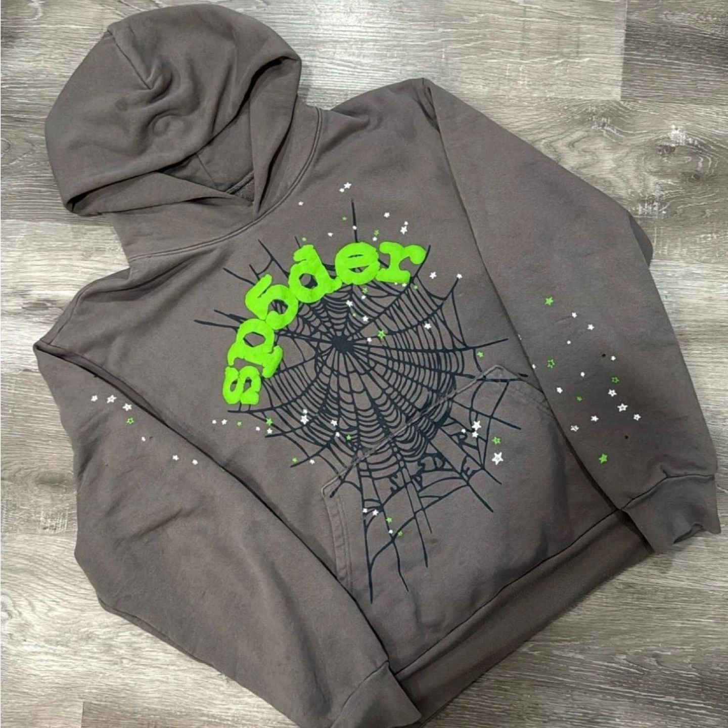 Sp5der Hoodie - Grey - Size M