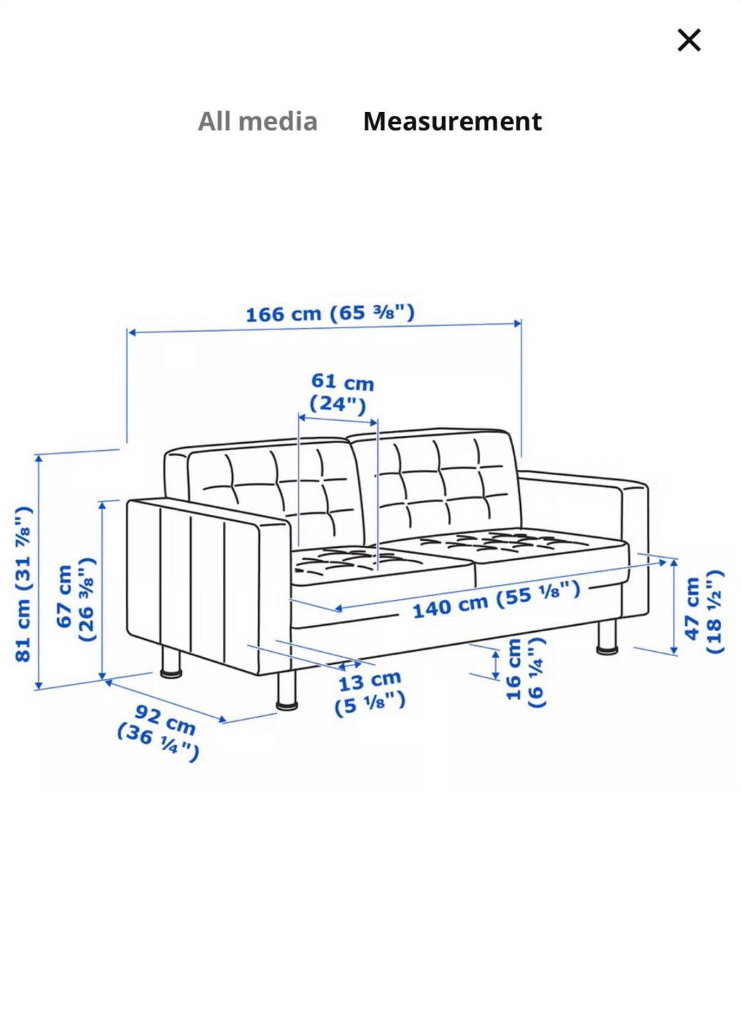 IKEA MORABO Loveseat - Golden Brown - photo 2
