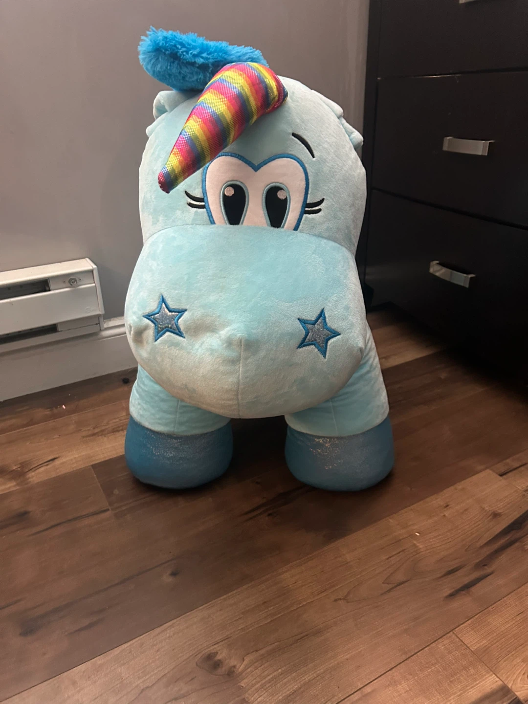 Large 3ft Light Blue Plush Unicorn Toy - photo 2