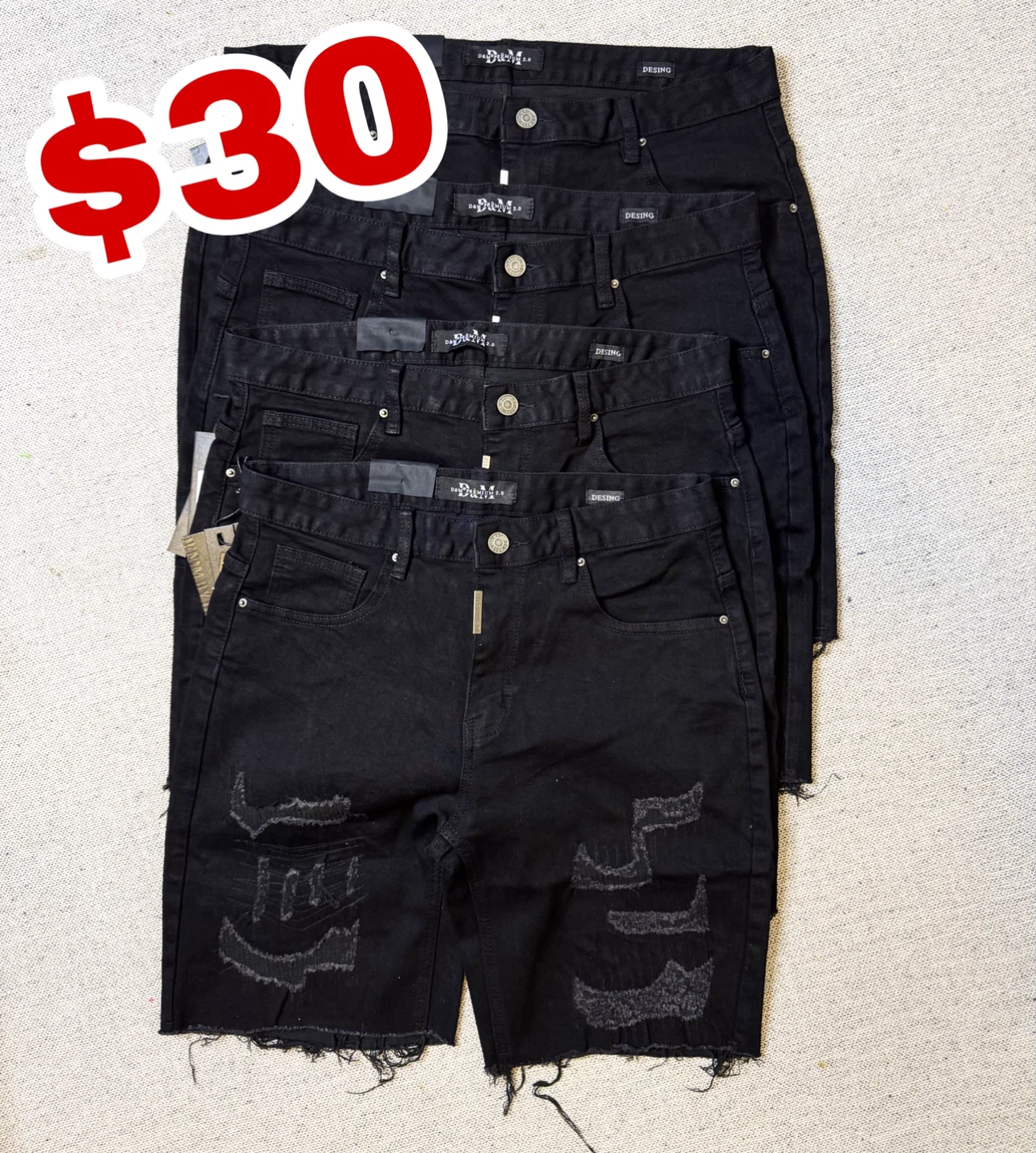 D&M Distressed Denim Shorts - photo 3