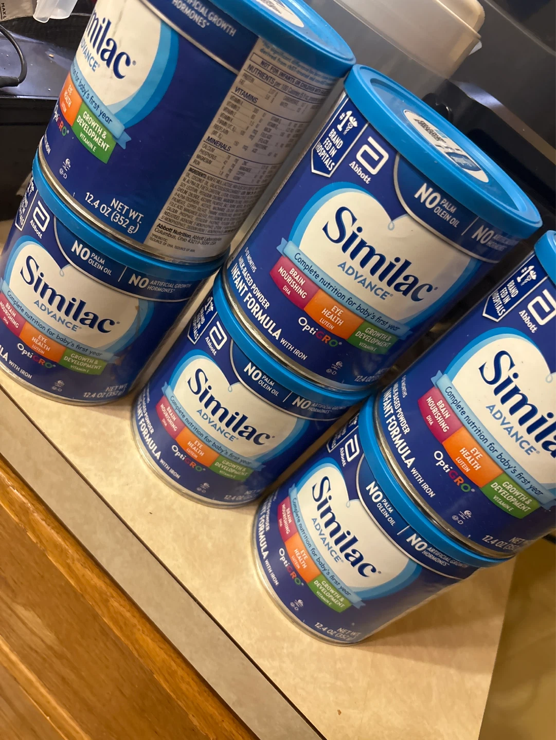 Similac Advance Infant Formula - 12.4 oz Cans (6 Pack)