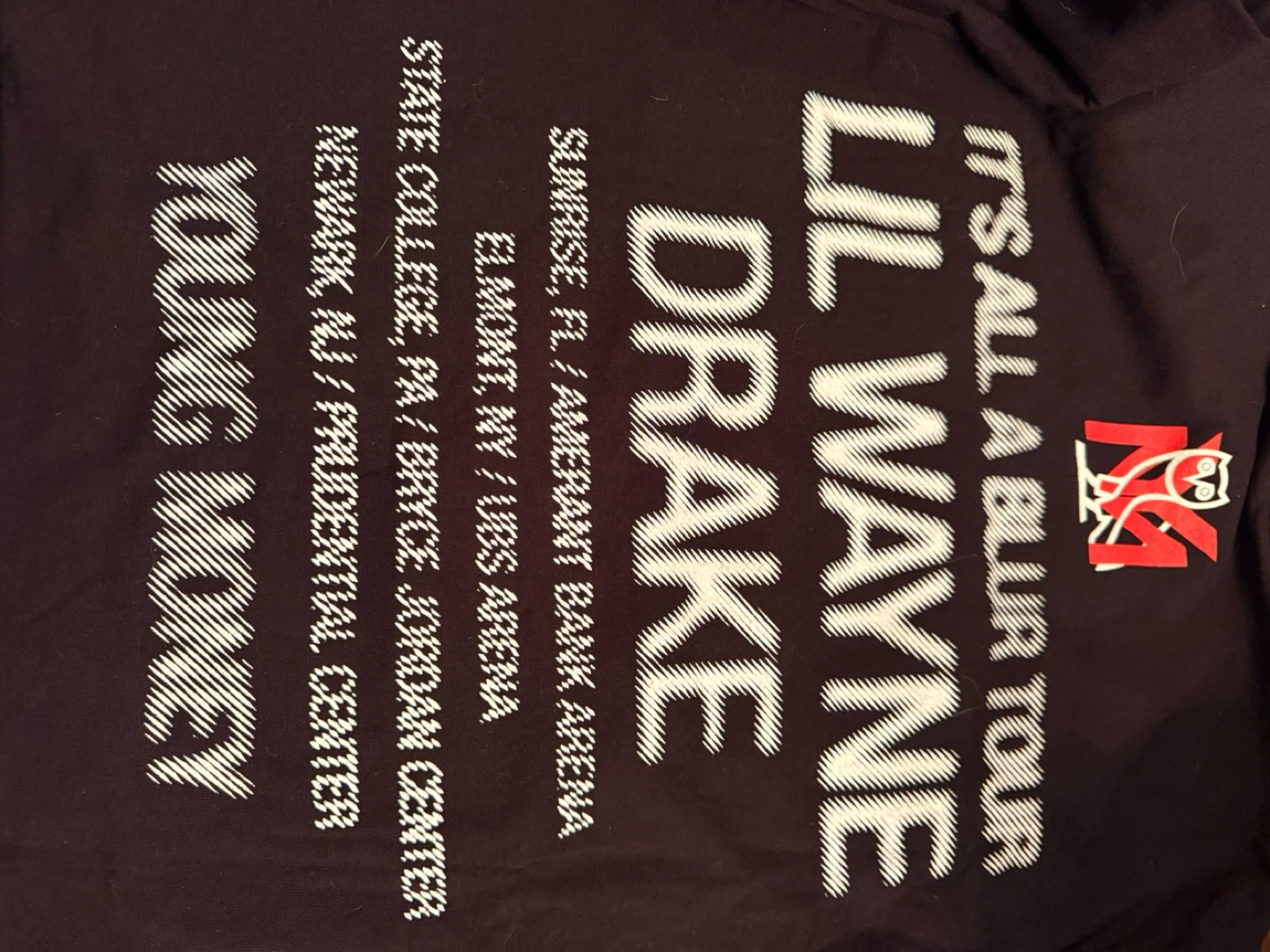OVO "It's All A Blur Tour" Lil Wayne & Drake T-Shirt - photo 2