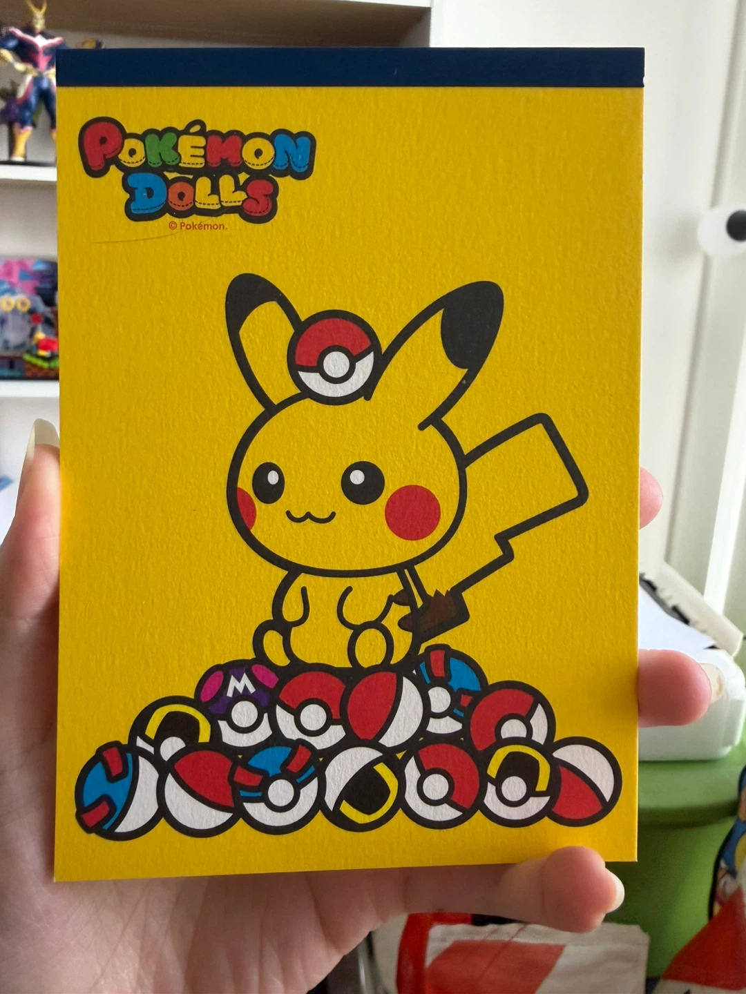 SUPER RARE pokemon dolls (pikachu ver) memo pad from japan